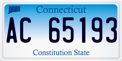 CT license plate AC65193
