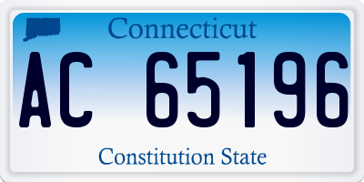 CT license plate AC65196