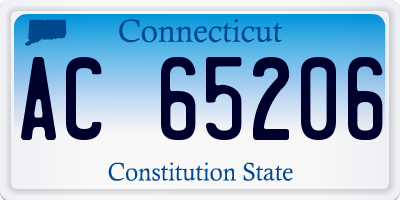 CT license plate AC65206