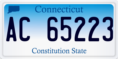 CT license plate AC65223