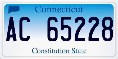 CT license plate AC65228