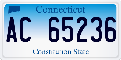 CT license plate AC65236