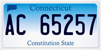 CT license plate AC65257