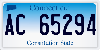 CT license plate AC65294