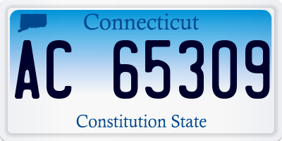 CT license plate AC65309