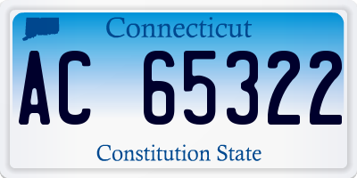 CT license plate AC65322