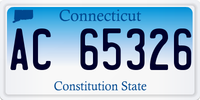 CT license plate AC65326
