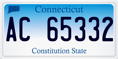 CT license plate AC65332