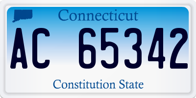 CT license plate AC65342