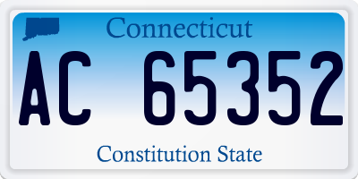 CT license plate AC65352