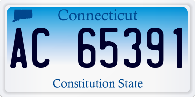 CT license plate AC65391
