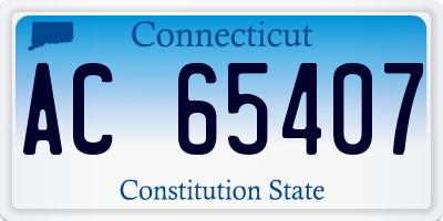 CT license plate AC65407