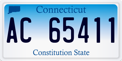 CT license plate AC65411
