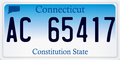CT license plate AC65417