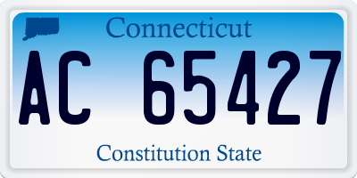 CT license plate AC65427