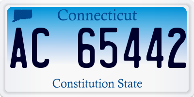 CT license plate AC65442