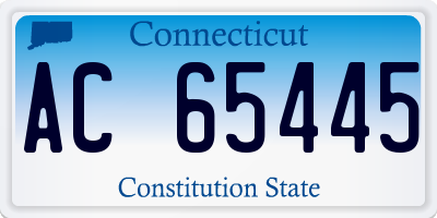 CT license plate AC65445