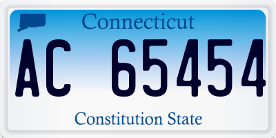 CT license plate AC65454