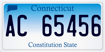 CT license plate AC65456