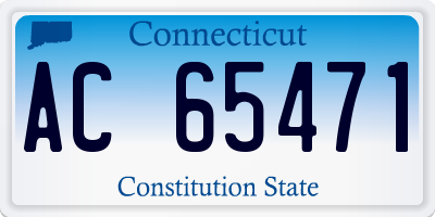 CT license plate AC65471