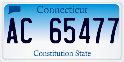 CT license plate AC65477