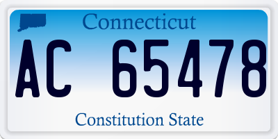 CT license plate AC65478