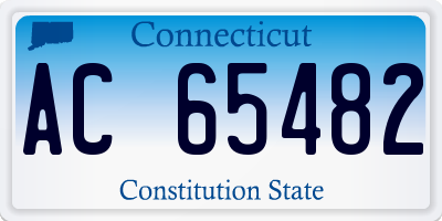 CT license plate AC65482