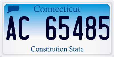 CT license plate AC65485