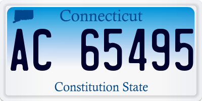 CT license plate AC65495
