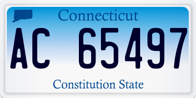 CT license plate AC65497