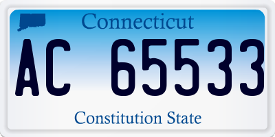 CT license plate AC65533