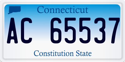 CT license plate AC65537