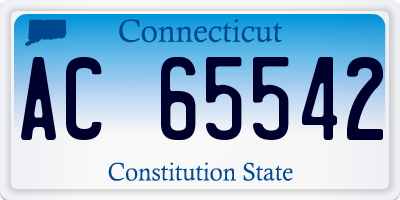 CT license plate AC65542