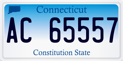 CT license plate AC65557