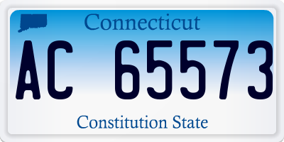 CT license plate AC65573