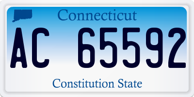 CT license plate AC65592