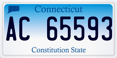 CT license plate AC65593