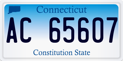 CT license plate AC65607