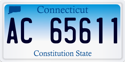 CT license plate AC65611