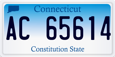 CT license plate AC65614