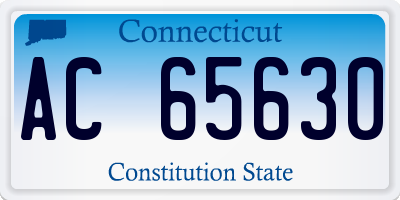 CT license plate AC65630