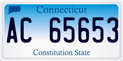 CT license plate AC65653