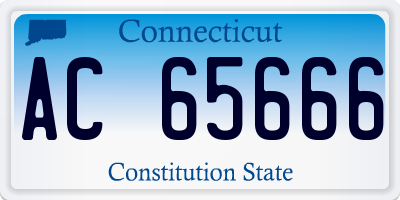 CT license plate AC65666