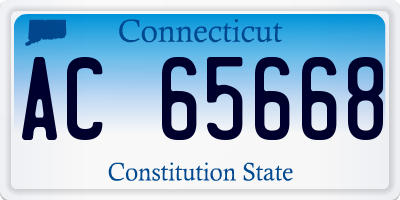CT license plate AC65668