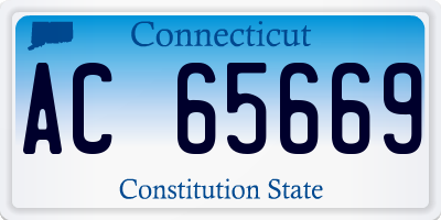 CT license plate AC65669