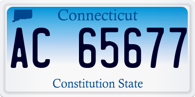 CT license plate AC65677