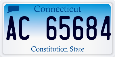 CT license plate AC65684