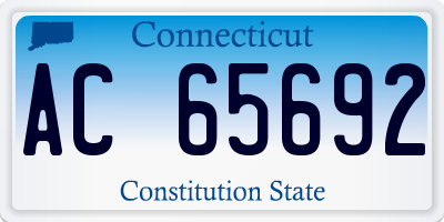 CT license plate AC65692