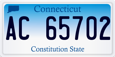 CT license plate AC65702