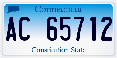 CT license plate AC65712
